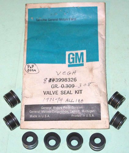 1971-1974 chevrolet vega 140 nos valve stem seals 3998326