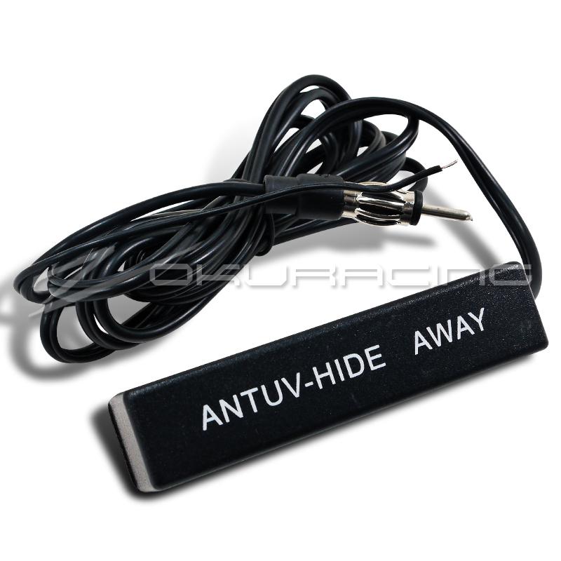 Electronic stereo radio amplified hidden am fm antenna kit 12v car trunk boat rv