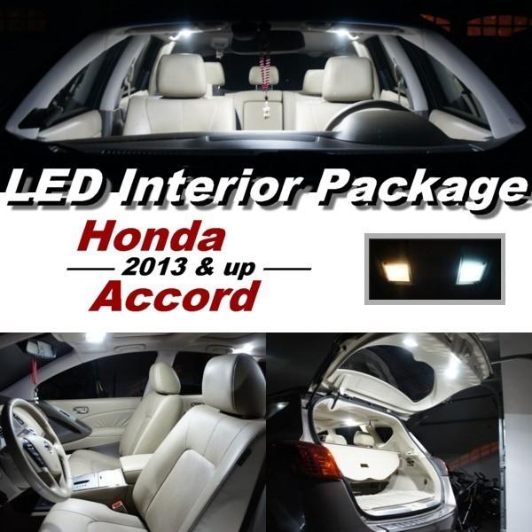 12 x xenon white led lights interior package kit for 2013 & up honda accord