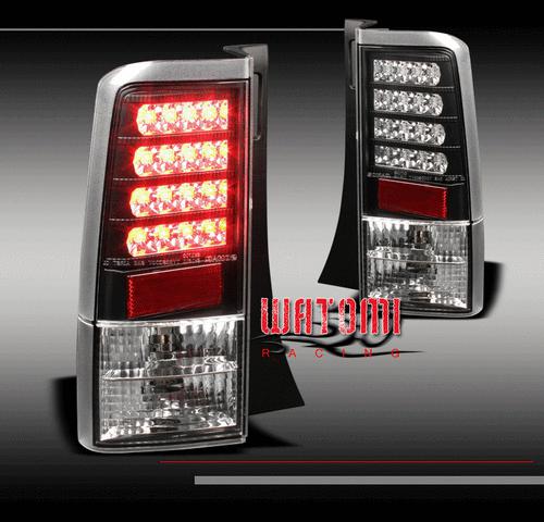 03-07 scion xb bb led altezza v2 tail brake light lamp jdm black left+right pair