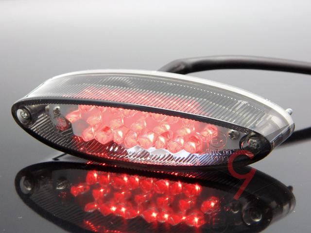 Universal dirt bike atv buggy led tail running brake license plate light smoke