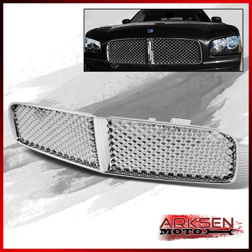 05-10 dodge charger srt-8 sport chrome front bumper mesh grill grille set