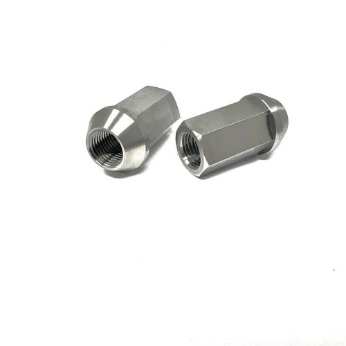 Rrracing titanium bmw wheel nuts silver m14 x 1.5mm open nut, x 16