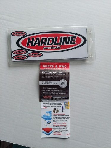 Hardline boat &amp; pwc registration number kit 3” high black, incomplete