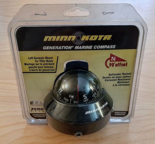 Minn kota 90 offset side view boat marine bubble compass surface mount 12v illum