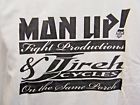 New 3xl white &#034;man up for jireh cycles&#034; jireh cycles t-shirt front &amp; back logo