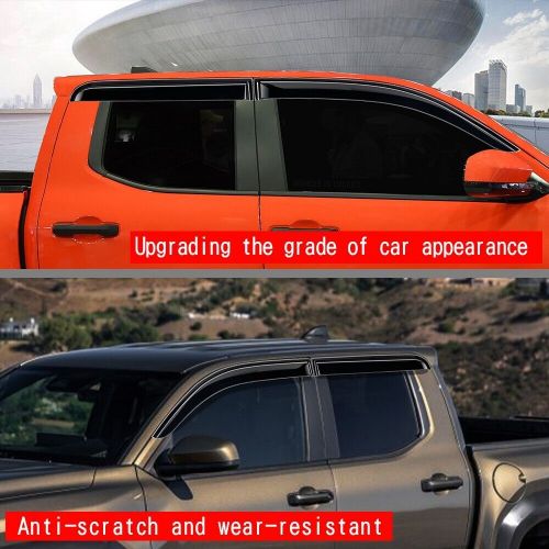 For toyot@ tacoma 2024 gloss black weather shields window visor accessories