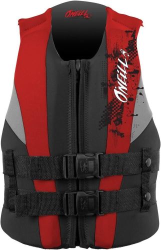 O&#039;neill youth reactor uscg life vest 50-90 lbs, coal/red/flint