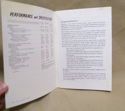 Your 1961 cessna 172b and skyhawk owner&#039;s manual