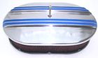 12&#034; x 2&#034; oval classic center finned blue aluminum air cleaner w/washable filter