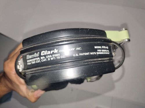 David clark model h10-40 aviation headset 3.5mm jack stereo mic speaker read dis