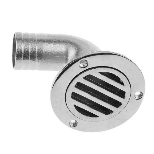 Boat deck drain scupper 1-1/2&#034;90 degree heavy duty 316 stainless steel floor ...