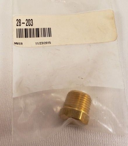 Midland metal 28203 brass 3/8&#034; mip cored hex head plug