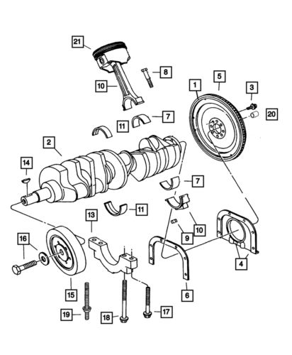 Genuine mopar complete engine piston ring set 5018625aa