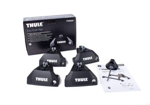 Thule evo flush rail 710600 foot pack set x4 - *new/