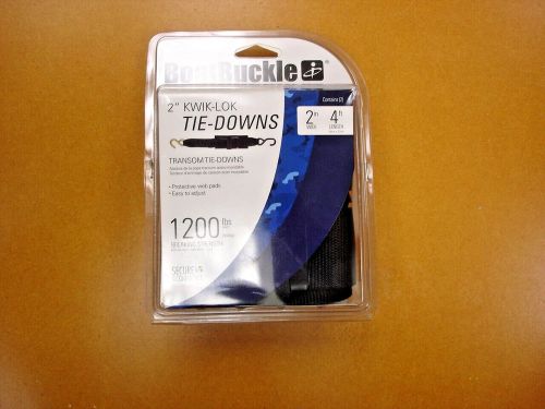 Boatbuckle 2&#034; kwik-lok 4ft tie downs 2pk, 2&#034; wide x 4&#039; long, new in package