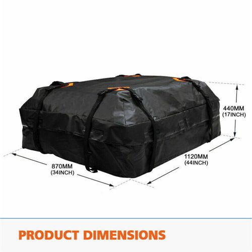 425l waterproof car roof top rack carrier cargo bag luggage storage cube bag