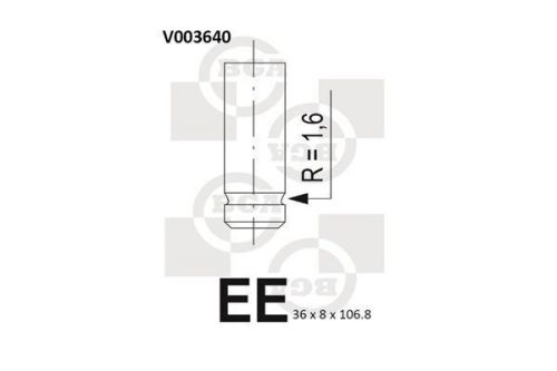 Bga v003640 exhaust valve 106.8mm length engine timing replacement fits mazda