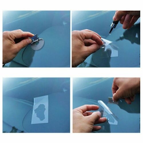 Windscreen windshield repair tool set diy car kit wind glass for chip crack @