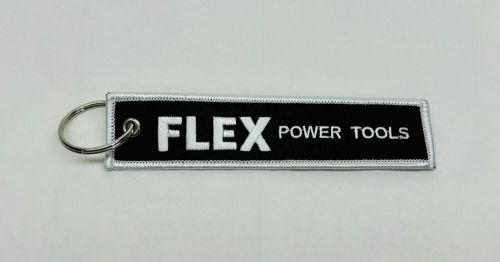 Flex power tools key tag keychain double sided black car detailing polishing new