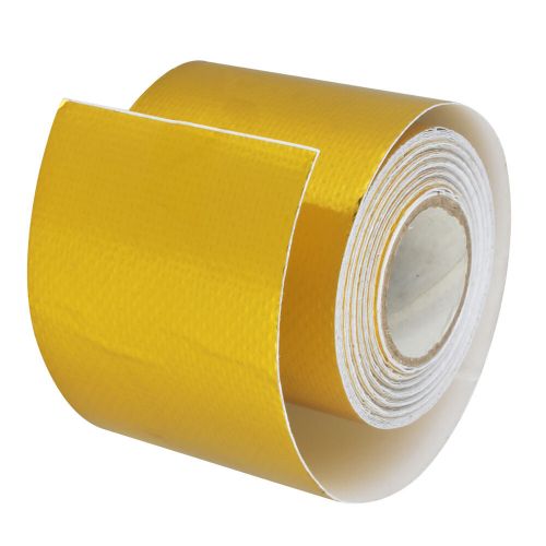 2&#034; 16ft gold heat barrier shield roll fiberglass wrap tape exhaust protection b