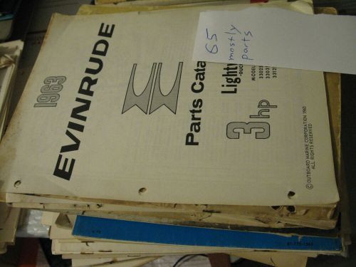 160+ pounds huge lot 655 outboard parts catalogs johnson evinrude manuals