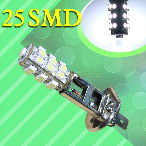 H1 25 smd pure white fog beam signal driving 25 led car light bulb lamp