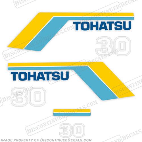 Fits tohatsu 30hp outboard motor engine decal kit - 1985