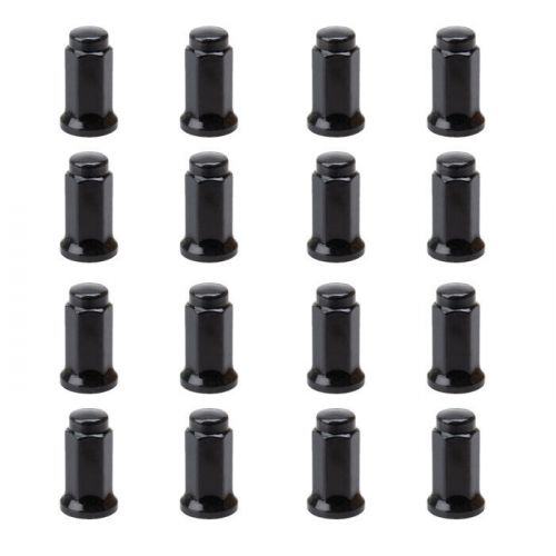 Tusk flat base lug nut 10mm x 1.25mm thread pitch w/14mm head black 16 pcs