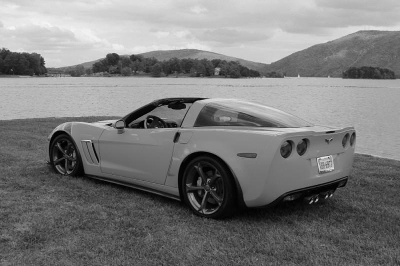 Chevy corvette c6 grand sport hd poster super car b&w print multiple sizes