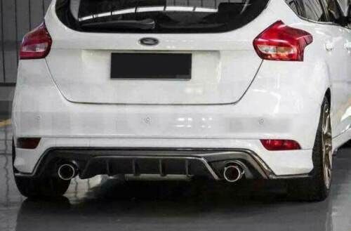 Rear bumper spoiler refit diffuser lip sf black+white for ford focus 2015-2018