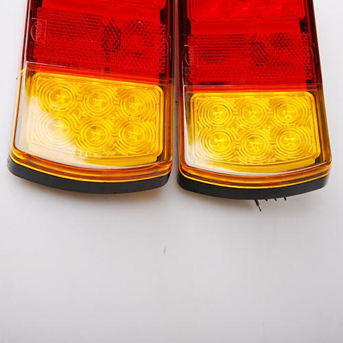 Pait 12v tail lamp indicator trailer turn signal led lights boat 2w taillights