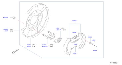 Genuine infiniti g35(05) fx35, fx45 (05-08) rear disc brake pad kit 44060-eg085