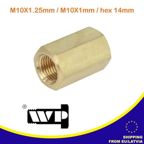 1 x brake line pipe brass metric adapter m10x1.25 to m10x1