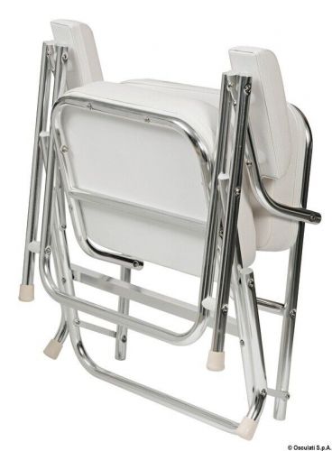 Osculati anodized aluminium captain seat with backrest and armrest soft interior