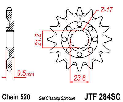 Jt sprocket front 13t chromoly steel fits honda cr250 r-4 2004