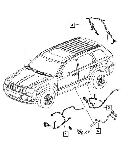 Genuine mopar door jumper wiring right 68029245aa