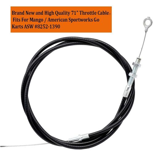 (2-pack) universal throttle cable 63&#034; long inner wire 71&#034; inch long replaceme...