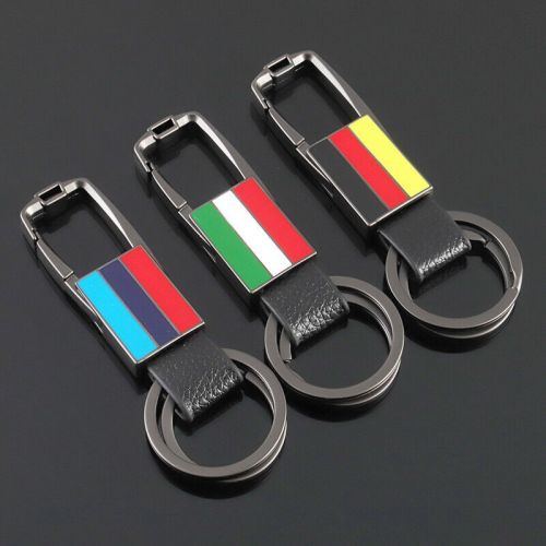 German italian flag tri color flag car waist trailer metal keychain pendant