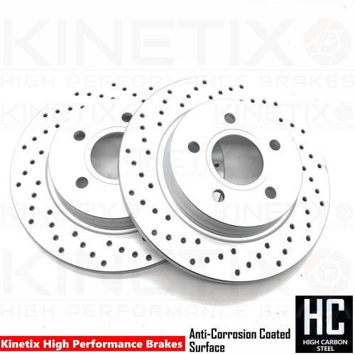 For ford focus 2.0 st 250 mk3 cross drilled rear brake discs pair 270mm