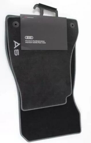 Audi a5 2017on front premium carpet mats black 8w2061275amno genuine