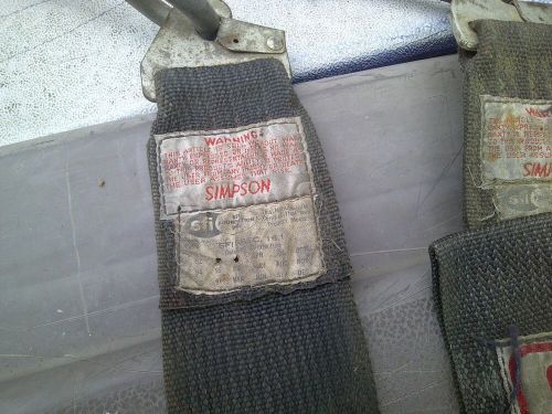 Vintage simpson lap seat belt hot rod gasser scca scta aircraft auto racing trog