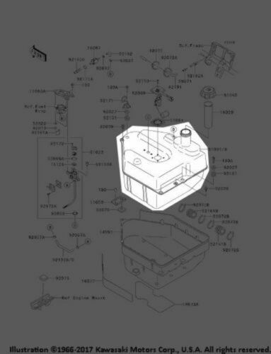 Kawasaki 2005-2013 brute tank comp fuel 51001-0198