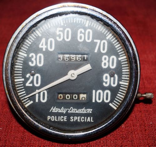 Harley davidson, speedometer, police special, transmission, dash, tank, flh, shovel-