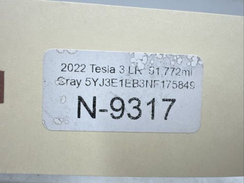 20-23 tesla model y rear right door belt molding trim strip seal 9317 u8