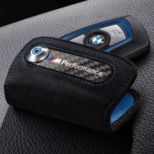 Genuine bmw m performance key case in alcantara/carbon 82-29-2-355-519