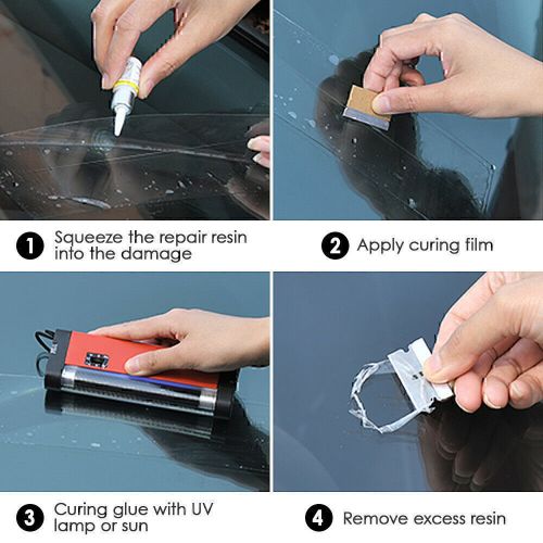 5-pack auto glass nano repair fluid car windshield resin crack tool crack 3j*