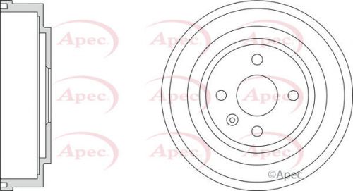 Brake drum fits opel combo 1.3d rear 2004 on 24444064 568066 apec quality new