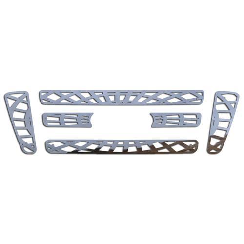 Ford f150 04-08 bar-style stainless spider web front metal grille trim cover