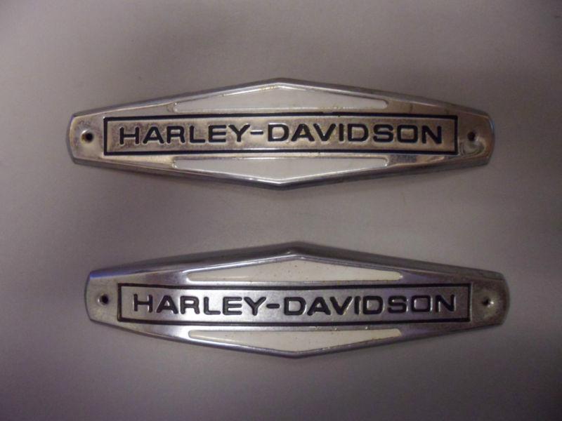 Original emblems! amf harley davidson 1966-71 fuel tank nameplates. oem 61771-66